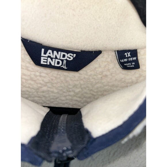 Women's Lands End Sherpa Fleece Jacket Size 1X 16W-18W - Picture 5 of 6